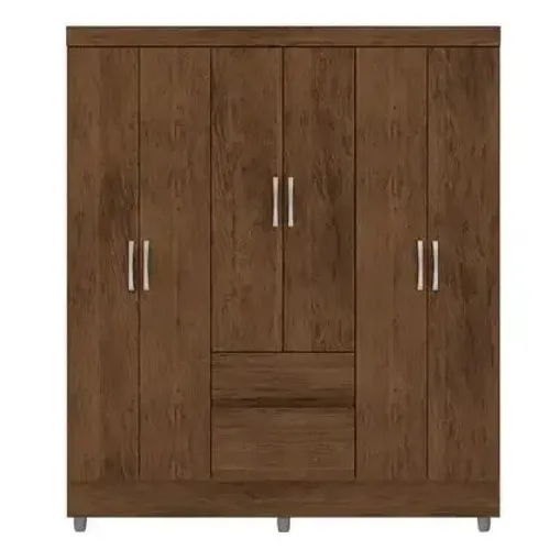 Guarda roupa ideal 6 portas - Imbuía Rústico