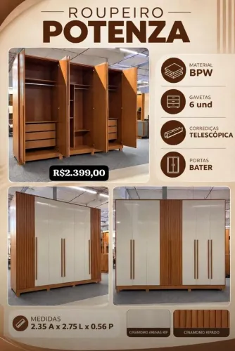 Guarda Roupa Potenza Casal