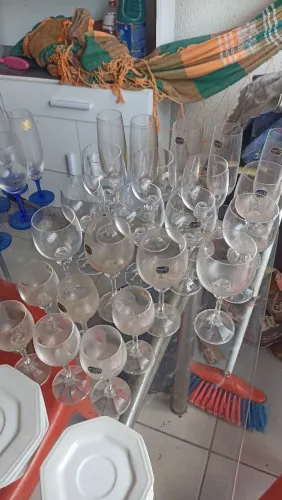 Jogo de taças de cristal marca Bohemia glass importado
