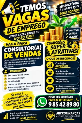 não precisa ter experiência