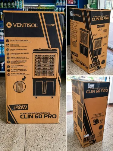 CLIMATIZADOR EVAPORATIVO VENTISOL CLIN 60 PRO - NOVO!