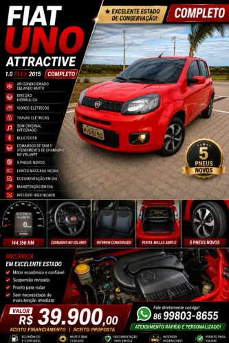Fiat Uno Attractive 1.0 EVO Fire Flex 8V 5P 2015