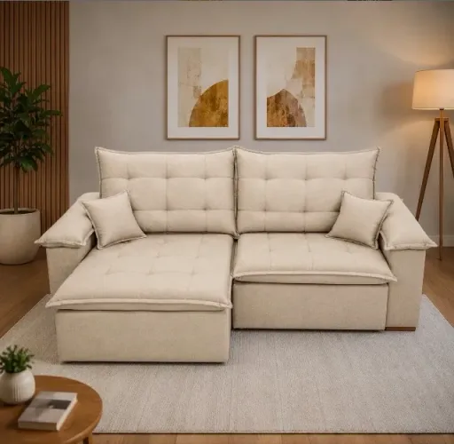 Sofá Retrátil e Reclinável Bellagio Prime 2,50 m