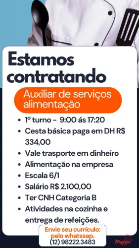 Auxiliar Serviços de Alimentação