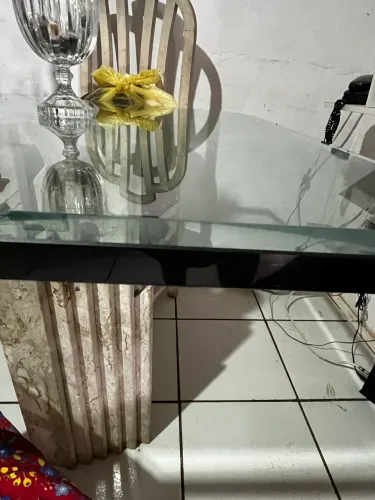 Mesa vidro 4 cadeiras 