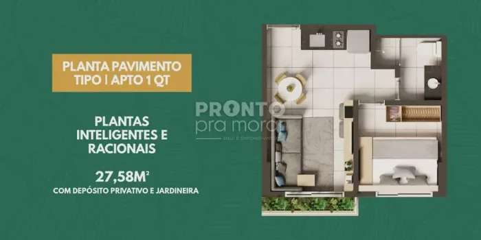 Flat com 1 quarto em Boa Viagem