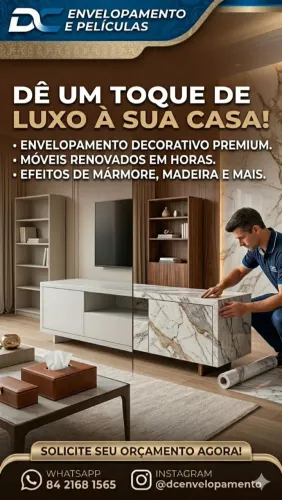 Envelopamento decorativo e Películas residências 