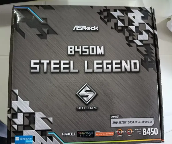 Placa mãe Steal Legend b450m 