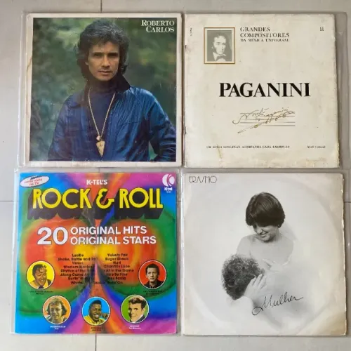 Rf528 Lote combo 20 discos sendo Lp vinil retrô vintage e 10 discos brinde cortesia