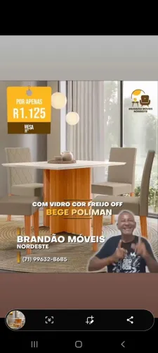 Mesa 4 cadeiras luxo Elegância
