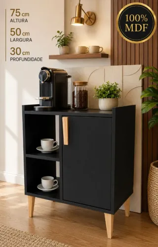 Cantinho do Café preto 100% MDF