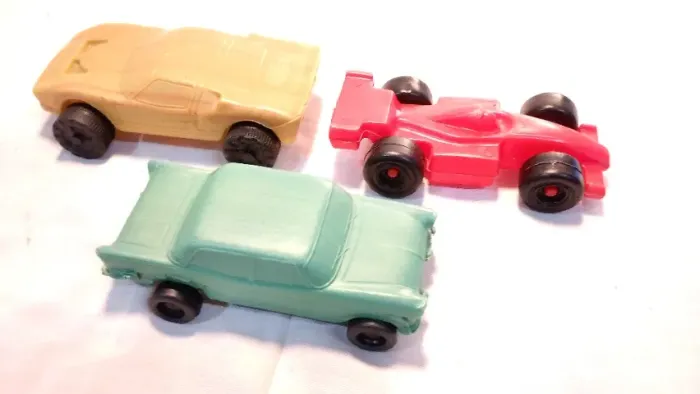 Carrinho brinquedo plástico bolha 3 carrinhos
