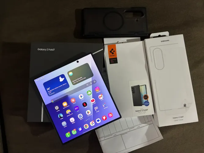Galaxy Z Fold7 512gb garantia nota fiscal, impecável + capa original Samsung e spigen