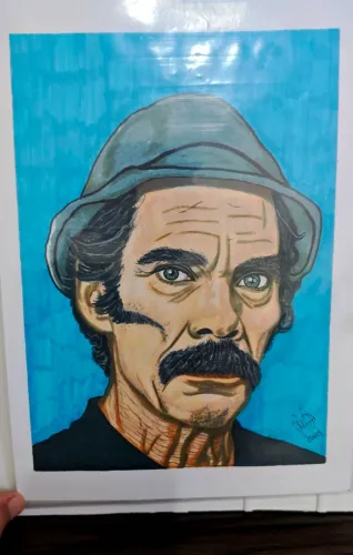 Desenhos Realistas - Ícones da TV (Seu Madruga, Mr. Bean, Mussum)