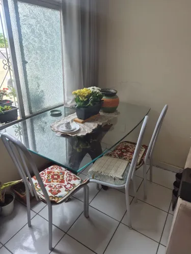 Mesa de vidro 80x140cm