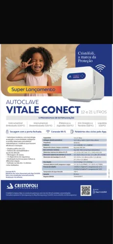 Autoclave Cristófoli 12 litros - Vitale Conect