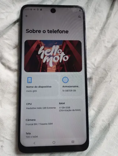 Celular Motorola G05 128gb 4 ram