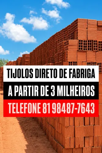 Tijolo tijolos diretamente de fábrica - Pague somente na entrega - com frete grátis 
