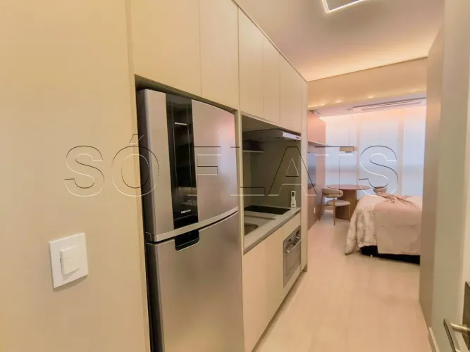 Studio V3rso Jardins, flat disponível para locação contendo 30m² e 01 dormitório.