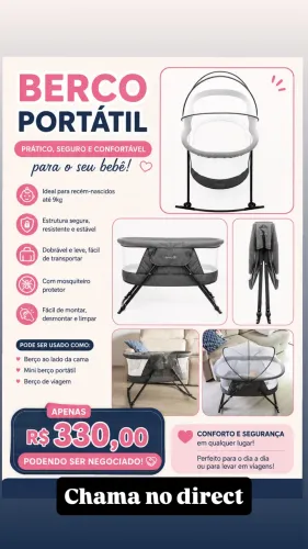 Vende Berço portátil para seu bebê
