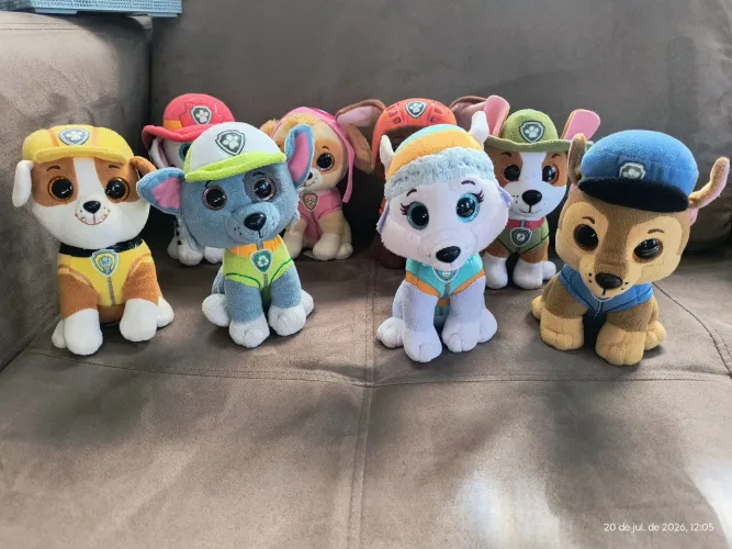 8 Pelúcias Patrulha Canina TY