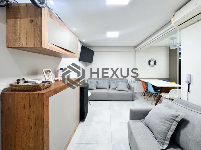 Apartamento com lazer a 2 quadras da praia na região da Barra Funda nas Pitangueiras, Guar
