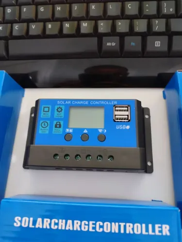Controlador de carga para painel solar 20A USB 12/24V PWM Pronta Entrega