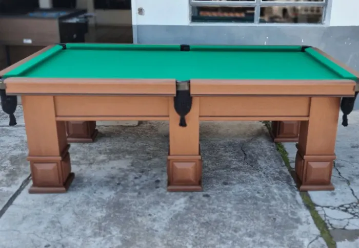 Mesa de sinuca em madeira Canela - Completa 