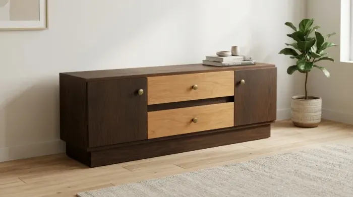 Rack Baixo p/ TV MDF Novo 2 Gavetas 2 Portas 137cm
