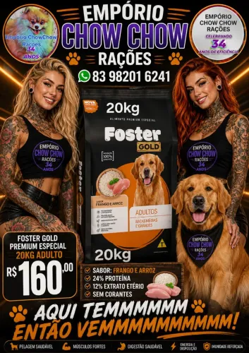 RAÇÃO FOSTER & CIA 15kg/20kg/25kg Adulto/Filhote