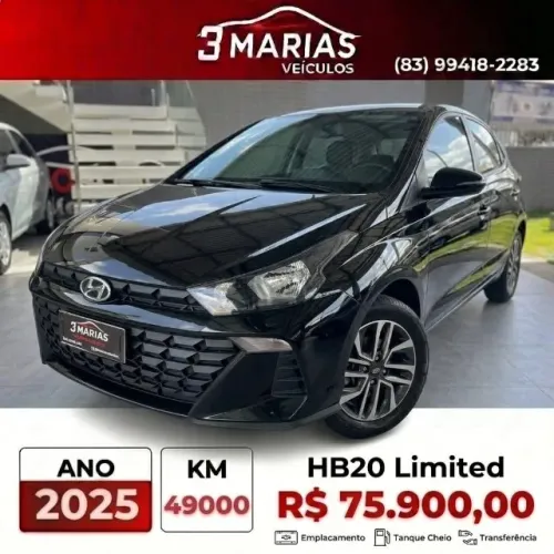 Hyundai HB20 Limited 1.0 Flex 12V Mec. 2025