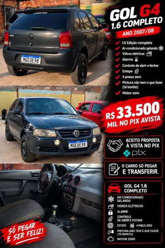 Volkswagen Gol Geração IV City 1.6 8V MI Total Flex Mec. 4P 2008