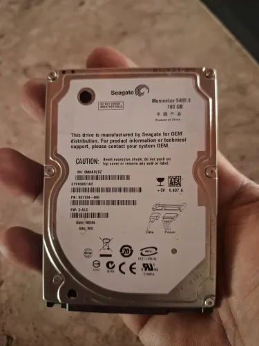 Hd de notebook 160 gb