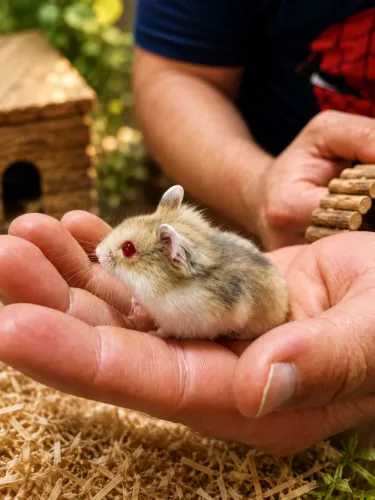 Hamster anão russo filhote, dócil, fofinho e super saudável