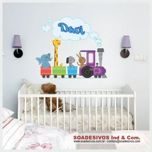 ADESIVOS INFANTIS - TRENZINHO ANIMAIS
