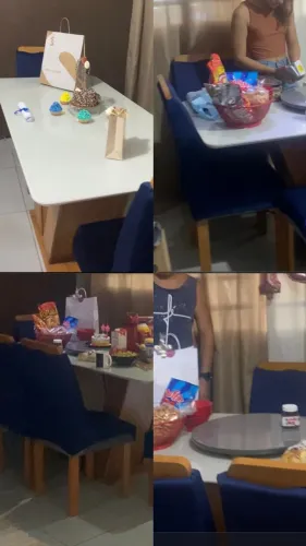Mesa de jantar retangular 