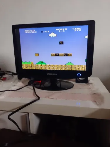 Console Retrô Super Nintendo Snes 8 Bits Com Monitor Samsung
