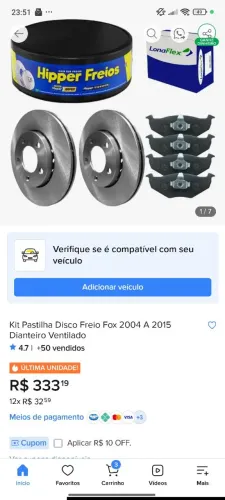 Disco de freio kwid 2017