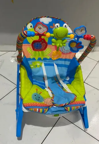 Cadeira De Descanso para Bebe Vibratória E Musical Até 18 Kg -Zippy Cor Azul