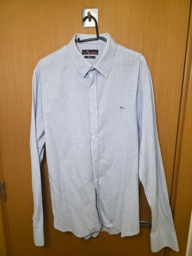 Camisa Aramis azul xadrez M - Slim fit