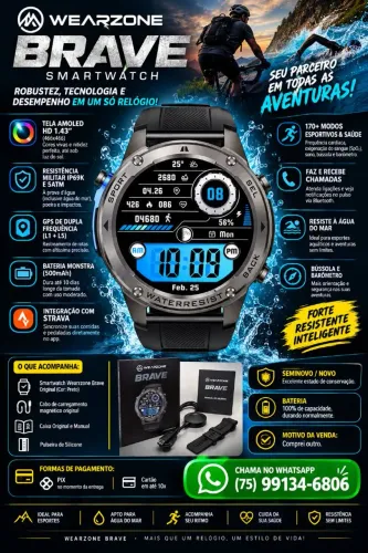 Smartwatch Brave Wearzone prova d'água