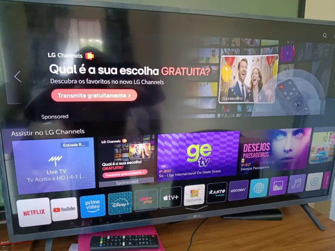 Tv 43 polegadas seminova LG completa leia