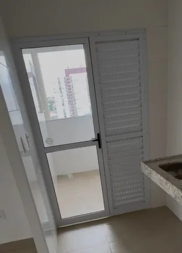 Porta Balcão 2 folhas alumínio branca