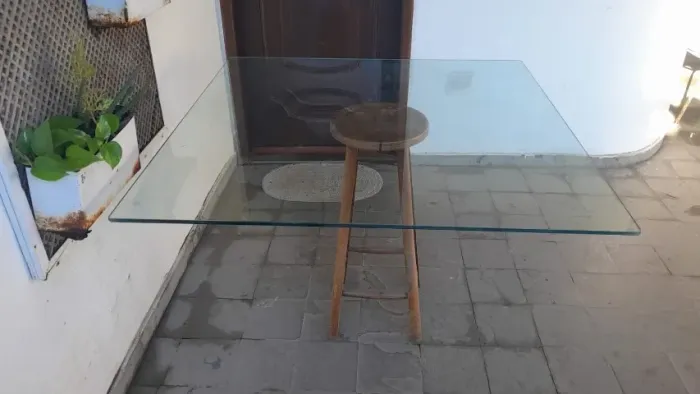 Tampo de Vidro Temperado para mesa Quadrado 1,10x1,10