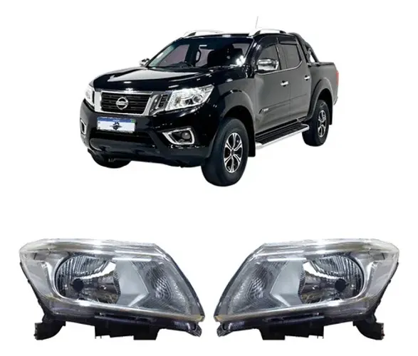Par Farol Nissan Frontier 2017 18 19 20 21 2022 Cromado Ambos Lados