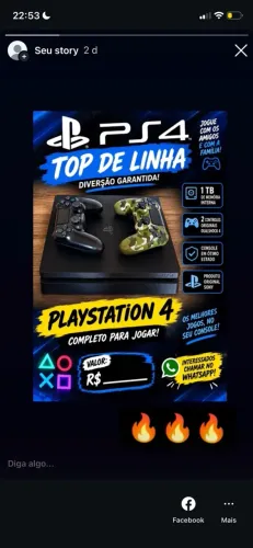Ps4 Slim 1TB com 2 controles Originais sony- impecável