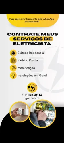 Faço todos os serviços de elétrica 