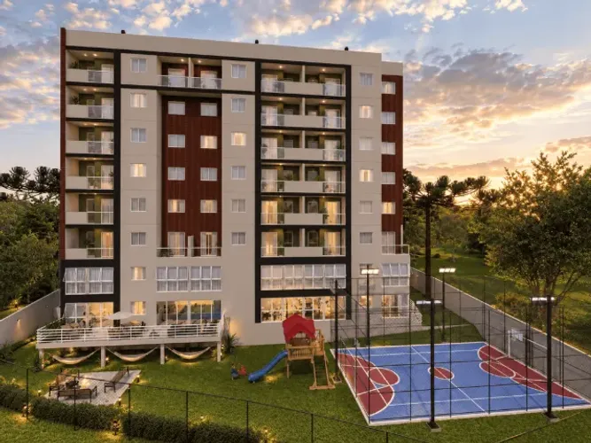 Apartamento 2 Qts (1 Suíte) Sacada c/ Churrasqueira - Xaxim - Galápagos