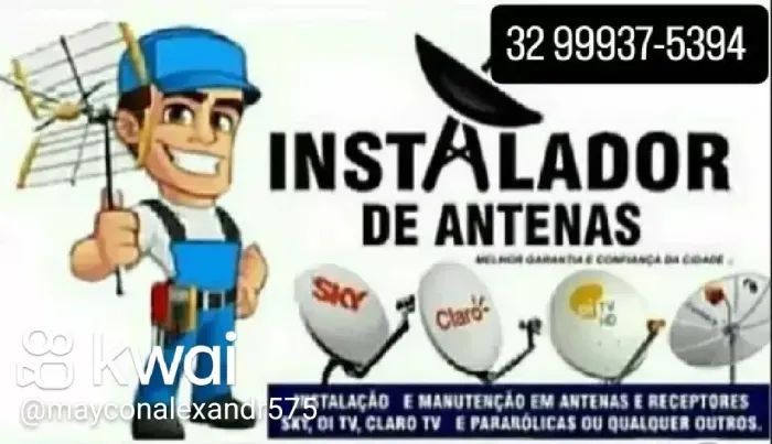 Técnico manutenção instalação de antenas