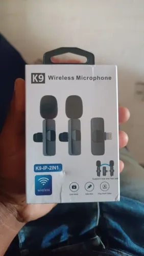 Microfone de lapela duplo de iPhone longo alcance entrada lighting sem fio novo na caixa 